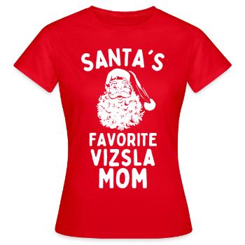 Noël Vizsla maman Le Père Noël préféré de la Vizsla maman - T-shirt Femme - rouge - Devant - AI Model Female 172 dark (172cm)