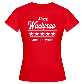 Beste Wachfrau der Welt Secruity Wachdienst Schutz - Frauen T-Shirt - Rot - Vorne - AI Model Female 172 dark (172cm)