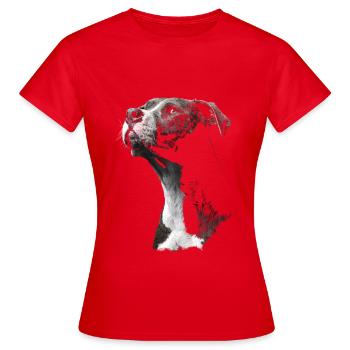 Staffordshire Bull Terrier - Women's T-Shirt - red - Front - AI Model Female 172 dark (172cm)