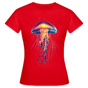 Méduse Méduse de feu Méduse Méduse mignonne - T-shirt Femme - rouge - Devant - AI Model Female 172 dark (172cm)