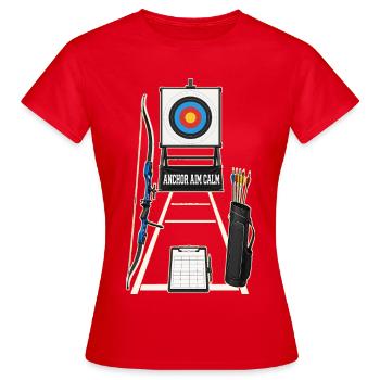 ANCRE VISEZ CALME - T-shirt Femme - rouge - Devant - AI Model Female 172 dark (172cm)