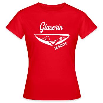 Glaserin Rente Rentnerin Glaserei Verglasung - Frauen T-Shirt - Rot - Vorne - AI Model Female 172 dark (172cm)