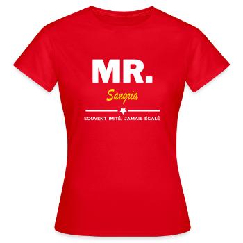 MR. souvent imité, jamais égalé Sangria - T-shirt Femme - rouge - Devant - AI Model Female 172 dark (172cm)