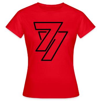 77 - Frauen T-Shirt - Rot - Vorne - AI Model Female 172 dark (172cm)