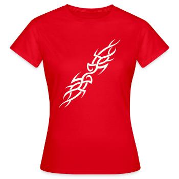 tribal - T-shirt Femme - rouge - Devant - AI Model Female 172 dark (172cm)