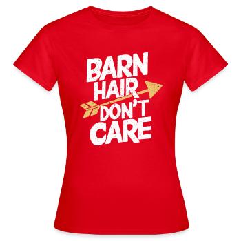 Pour les cavalières et les amoureux des écuries - T-shirt Femme - rouge - Devant - AI Model Female 172 dark (172cm)