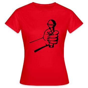 Micro Hand - Women's T-Shirt - red - Front - AI Model Female 172 dark (172cm)
