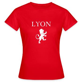 t-shirt lyon 69 rhône gift christmas - Women's T-Shirt - red - Front - AI Model Female 172 dark (172cm)