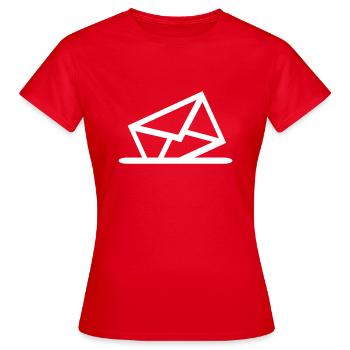 Brief – Post - Frauen T-Shirt - Rot - Vorne - AI Model Female 172 dark (172cm)