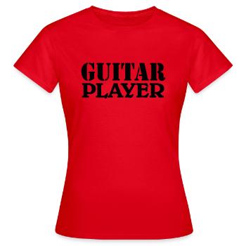 Guitar Player - T-shirt Femme - rouge - Devant - AI Model Female 172 dark (172cm)
