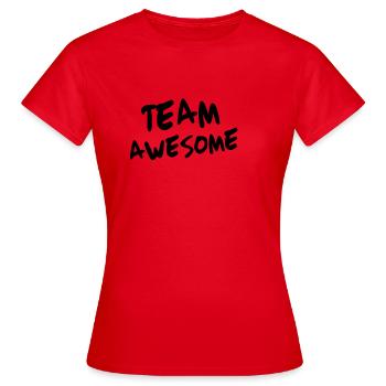 Team Awesome - Frauen T-Shirt - Rot - Vorne - AI Model Female 172 dark (172cm)