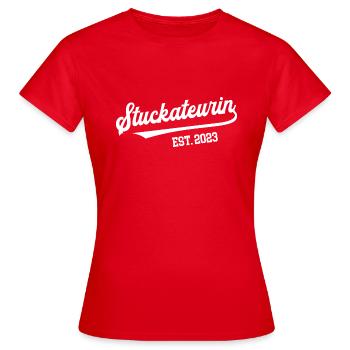 Stuckateurin 2023 Ausbildung Abschluss Azubi Lehre - Frauen T-Shirt - Rot - Vorne - AI Model Female 172 dark (172cm)