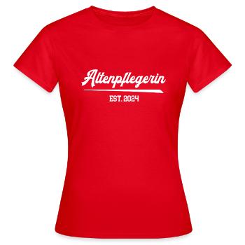 Altenpflegerin 2024 Pflegerin Beruf Altenpflege - Frauen T-Shirt - Rot - Vorne - AI Model Female 172 dark (172cm)