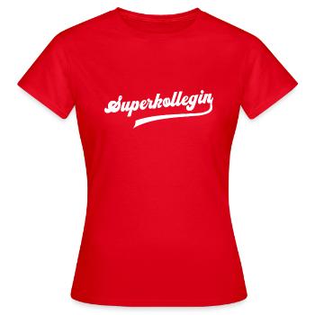 Kollegin Abschied Danke Superkollegin beste Frau - Frauen T-Shirt - Rot - Vorne - AI Model Female 172 dark (172cm)