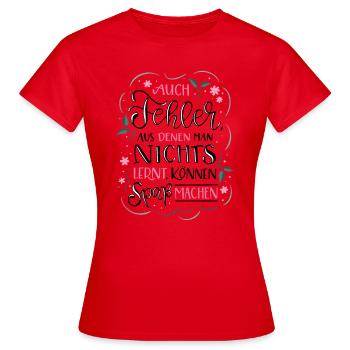 Fehler die Spaß machen - Frauen T-Shirt - Rot - Vorne - AI Model Female 172 dark (172cm)