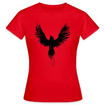 corbeau noir - T-shirt Femme - rouge - Devant - AI Model Female 172 dark (172cm)