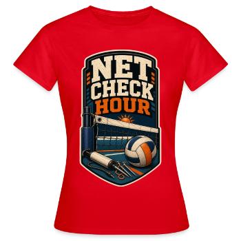 NET CHECK HOUR - Women's T-Shirt - red - Front - AI Model Female 172 dark (172cm)