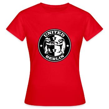 Berlin United - T-shirt Femme - rouge - Devant - AI Model Female 172 dark (172cm)