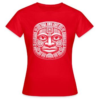 Maske - Frauen T-Shirt - Rot - Vorne - AI Model Female 172 dark (172cm)