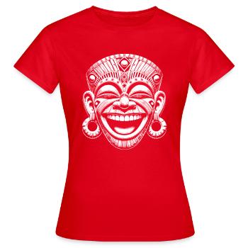 Maske - Frauen T-Shirt - Rot - Vorne - AI Model Female 172 dark (172cm)