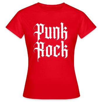 Punkrock Gothic Logo - Frauen T-Shirt - Rot - Vorne - AI Model Female 172 dark (172cm)