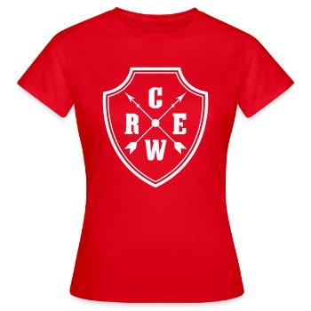 Crew Crest - Women's T-Shirt - red - Front - AI Model Female 172 dark (172cm)