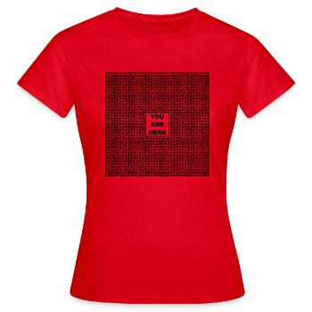 Labyrinth - Frauen T-Shirt - Rot - Vorne - AI Model Female 172 dark (172cm)