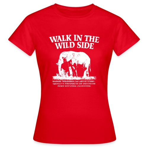 046 walk in the Elefant weiß png - Frauen T-Shirt