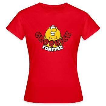 Groquick forever - Women's T-Shirt - red - Front - AI Model Female 172 dark (172cm)