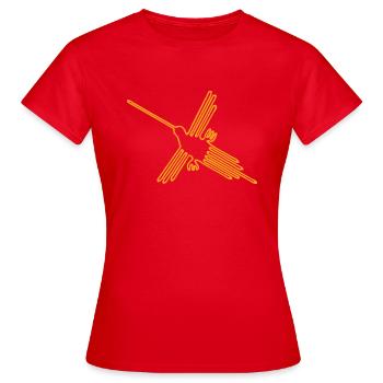Orange Nazca Hummingbird - Women's T-Shirt - red - Front - AI Model Female 172 dark (172cm)