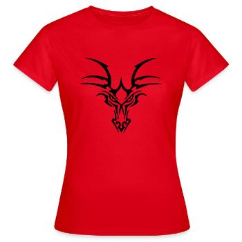 tête de dragon - T-shirt Femme - rouge - Devant - AI Model Female 172 dark (172cm)