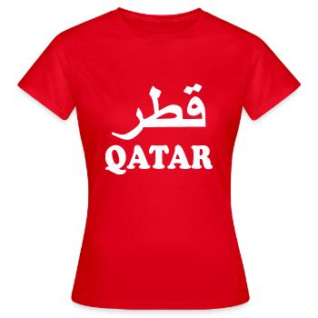 Qatar - Women's T-Shirt - red - Front - AI Model Female 172 dark (172cm)