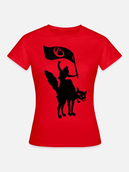 Anarcho cat flag human - Women's T-Shirt - red