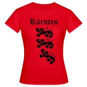 Carinthie - T-shirt Femme - rouge - Devant - AI Model Female 172 dark (172cm)