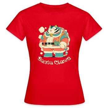 Nikolauskrallen, eine Klaue an Weihnachten - Frauen T-Shirt - Rot - Vorne - AI Model Female 172 dark (172cm)