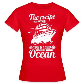 Seefahrt Kreuzfahrtschiff Abenteuer Geschenk - Frauen T-Shirt - Rot - Vorne - AI Model Female 172 dark (172cm)