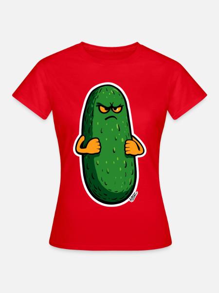 Grumpy Pickle Maskottchen - Frauen T-Shirt - Rot