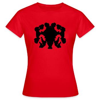 Test de Rosarch - Frauen T-Shirt - Rot - Vorne - AI Model Female 172 dark (172cm)