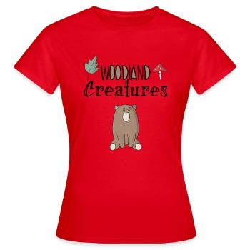 Forêt - T-shirt Femme - rouge - Devant - AI Model Female 172 dark (172cm)