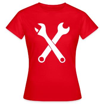 Clé à outils - T-shirt Femme - rouge - Devant - AI Model Female 172 dark (172cm)