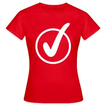 crochet - T-shirt Femme - rouge - Devant - AI Model Female 172 dark (172cm)
