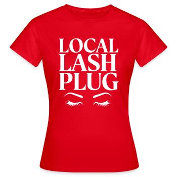 Eyelashes that impress - Women's T-Shirt - red - Front - AI Model Female 172 dark (172cm)
