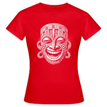Maske - Frauen T-Shirt - Rot - Vorne - AI Model Female 172 dark (172cm)