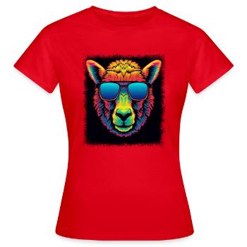 Citation amusante anti-guerre - T-shirt Femme - rouge - Devant - AI Model Female 172 dark (172cm)