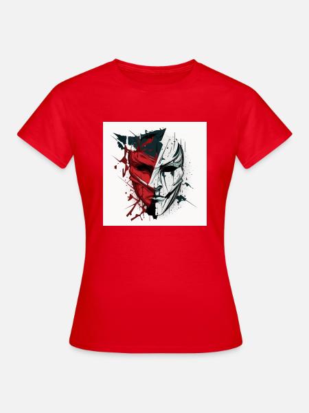 Anonymous Vektorzeichnung - Frauen T-Shirt - Rot
