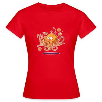 Monstre spaghetti - T-shirt Femme - rouge - Devant - AI Model Female 172 dark (172cm)