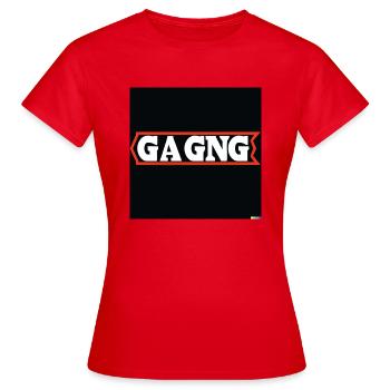 GANG IDENT LOGO GANG - Frauen T-Shirt - Rot - Vorne - AI Model Female 172 dark (172cm)