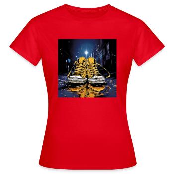 Lustighausen - Chaussures de style BD - T-shirt Femme - rouge - Devant - AI Model Female 172 dark (172cm)