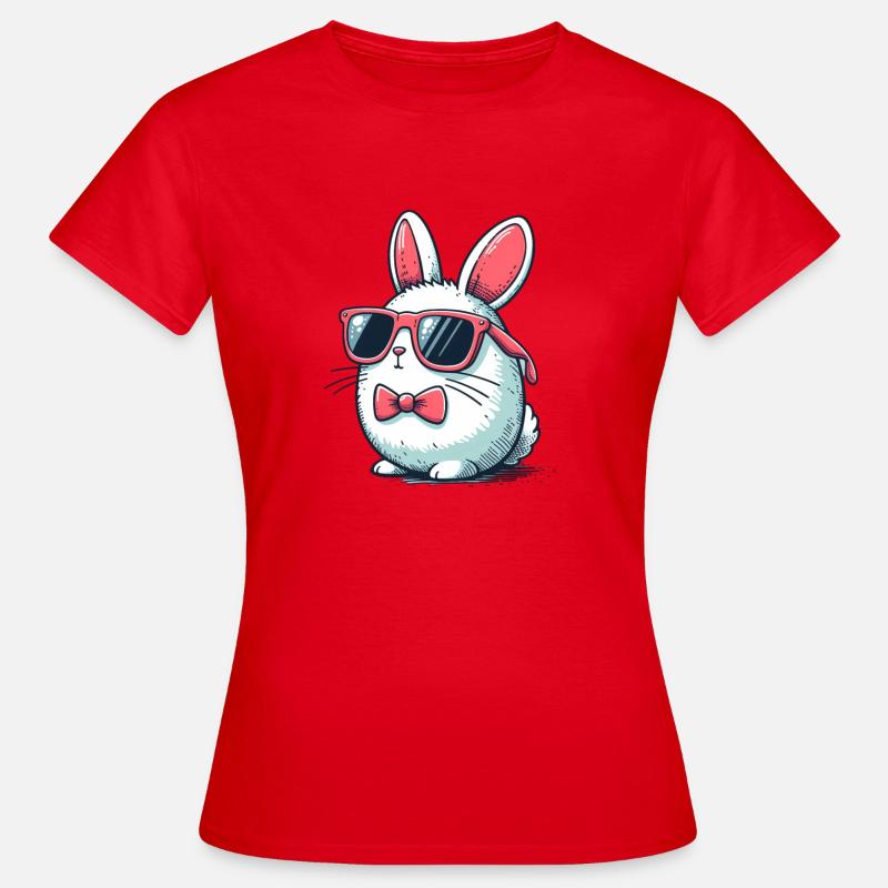 Cool easter bunny - Women's T-Shirt - red