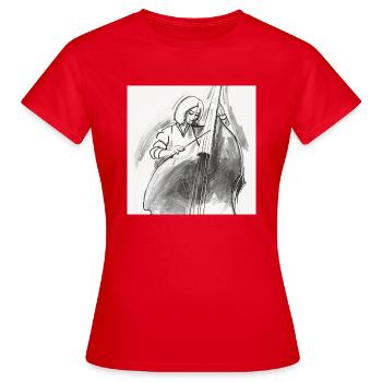 Kontrabassist - Frauen T-Shirt - Rot - Vorne - AI Model Female 172 dark (172cm)
